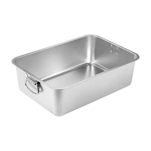 Fzaqwen Katzentoilette für Kätzchen Edelstahl mit Spritzschutz S