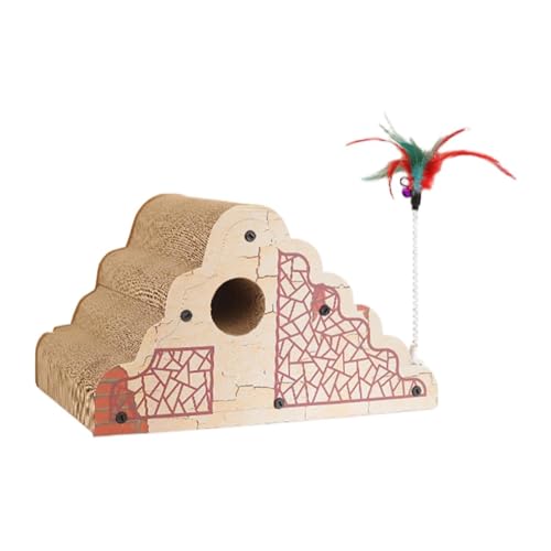 Milageto Katzenbaum aus Wellpappe multifunktional praktisch verschleißfest bequemes - und Kletterspielzeug für Katzen Haustierbedarf Style B