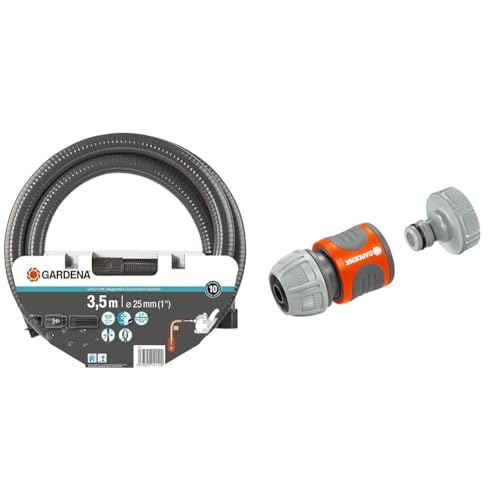 Gardena Sauggarnitur 3 5 m Robuster Saugschlauch zum Anschluss an die Gartenpumpe Pumpen-Anschlusssatz Schlauchkupplung zum schnellen Anschluss von 13 mm