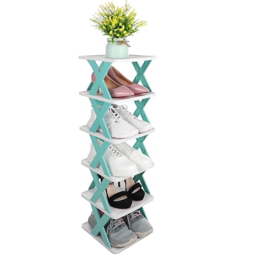 Angoily Mehrschichtiges Stapelbares Schuhregal mit Stabilem Feuchtigkeitsbeständigem Material und Großer Tragfähigkeit Einfache Montage ohne Werkzeug Platzsparend für Flur Schlafzimmer