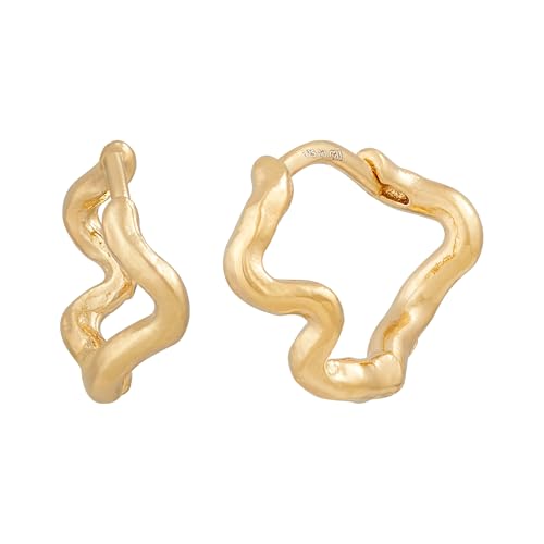 cai Damen Creole 925 - Sterling Silber 1 2cm Glänzend ohne gelb 358215830V