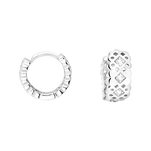 SOFIA MILANI - Damen Ohrringe 925 Silber - mit Zirkonia Steinen - Ornamenten Creole - E1827