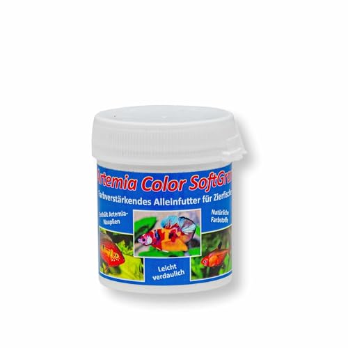 AQ4Aquaristik Artemia Color SoftGran farbverstÃ¤rkendes Alleinfutter fÃ¼r Zierfische Soft Granulat Farbfutter Fischfutter 40g