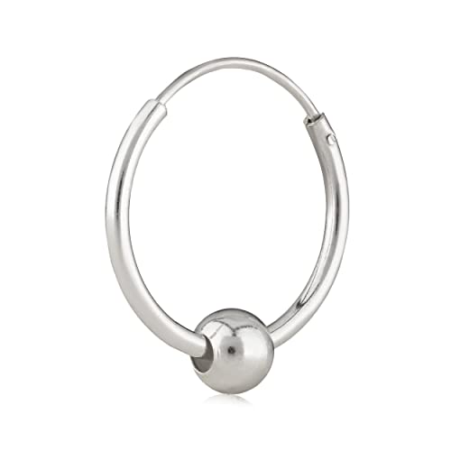 NKlaus 925 Silber Single Ohrring Keltische Creole Gothic Celtic Bali Einzel 14mm 5032