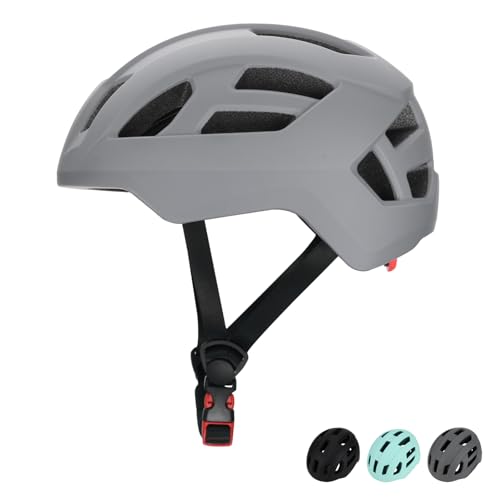 Fahrradhelm Kinder Kinderhelm für Mädchen und Jungen Skaterhelm Baby Verstellbar Helm Fahrrad Kleinkind für Roller Scooter Sporthelm Grey matt S 51-54 cm