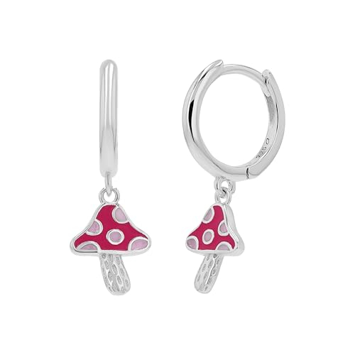 Prinzessin Lillifee Creolen für Mädchen Silber 925 22 mm silber Pilz-Anhänger Geschenkidee kommt in Schmuck Geschenk Box 2040631