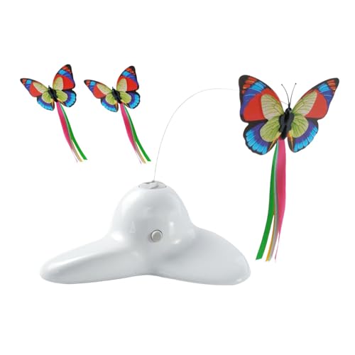 Sharplace Interaktives Katzenspielzeug Indoor Automatisches Katzenspielzeug Tumbler Katzenspielzeug mit 360 drehbarem Schmetterling Smart Motion Katzen Spielzeug für Kätzchen Katzen Hunde