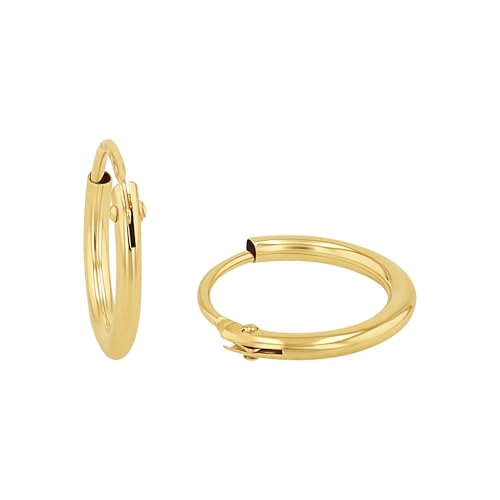 Amor Creolen Unisex Damen Herren Ohrschmuck 1 2 cm Gold Kommt in Schmuck Geschenk Box 2013673