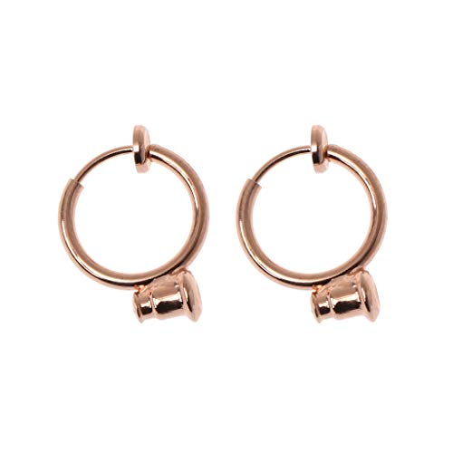 13 mm runde Kupfer-Clip-On-Creolen-Clips für nicht durchbohrte Ohren Ohrringherstellung Zubehör