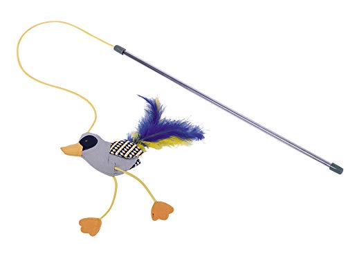 Nobby Angel mit Stoffvogel mit Catnip 46 cm 13 cm