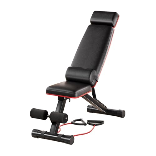 zxpddpIy 500 Kg 1102 Lb Hantelbank Klappbar für zu Hause Verstellbare Trainingsbank Wasserdichtes und Verschleißfestes Leder