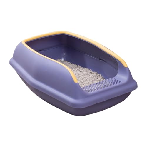 Katzenklo Offen Hoher Rand Katzenklo Ohne Deckel Katzenklo Groß Offenes Katzenklo Katzentoilette Offen Cat Litter Box Katzen Klo Katzenklo 38x23x15cm Lila