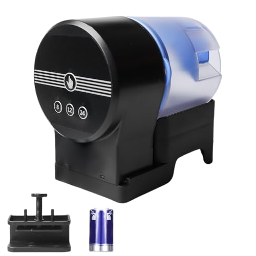 Futterautomat Aquarium Fischfutterautomat Automatischer Fischfutterspender 100ML Fisch Futterautomaten mit Timer Batteriebetrieben Fische Futterspender für Urlaub Aquarium Fischtank