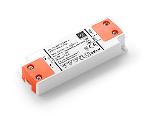LIGHTEU 24V 20W LED Treiber Trafo Super Slim - Konstantspannung für LED-Streifen G4 MR11 MR16 Glühbirnen 0.84 A
