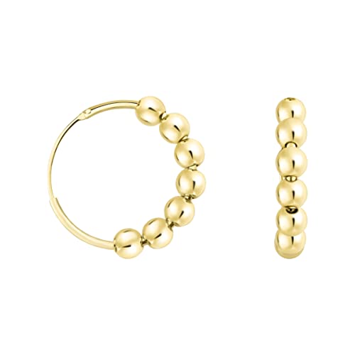 SOFIA MILANI - Damen Ohrringe 925 Silber - vergoldet golden - Kugel Creolen - E1240