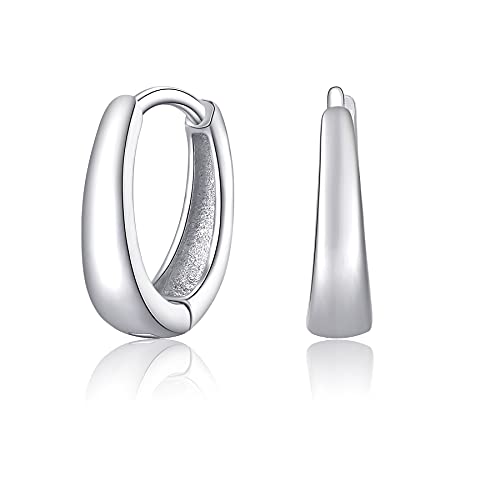 Mini Creolen Silber 925 Kreolen Klein Klappcreolen Greolen Knorpel Ohrpiercing Ohrringe 5.5mm 6.5mm 9mm 11mm Tiny Huggie Helix Cartilage Hoops Sleeper Earrings