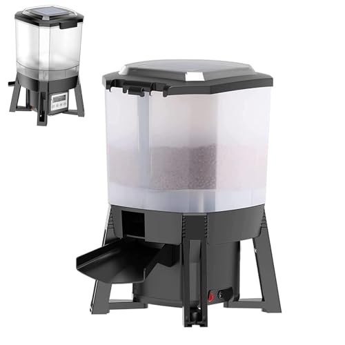  Fischfutterspender 6 l Solar LCD Display Smart Timer 120 verteiltes Fütterungsdesign einstellbare Fütterungsentfernung für Teiche im Innen  und Außenbereich