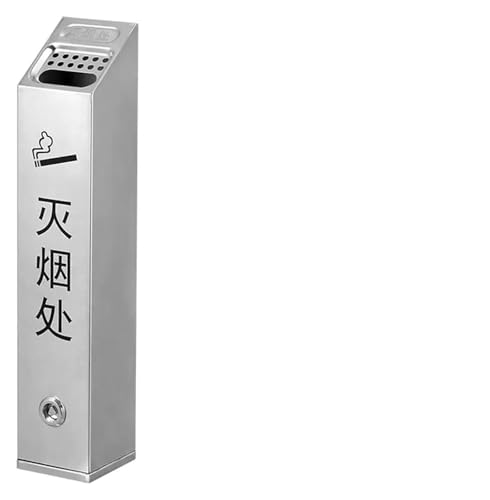 Standascher Standaschenbecher Aschenbecher aus Edelstahl mit großer Kapazität for die Außenwand for Terrasse Büro Bars