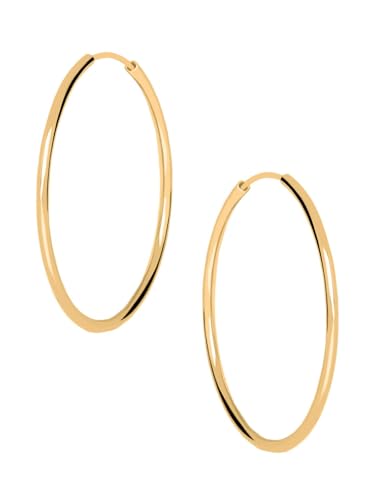 My Gold Damen Ohrringe Gold Creolen Echtes Sterlingsilber 925 Silber 35mm Silberohrringe Damenohrringe Mella vergoldetes Sterling Silber