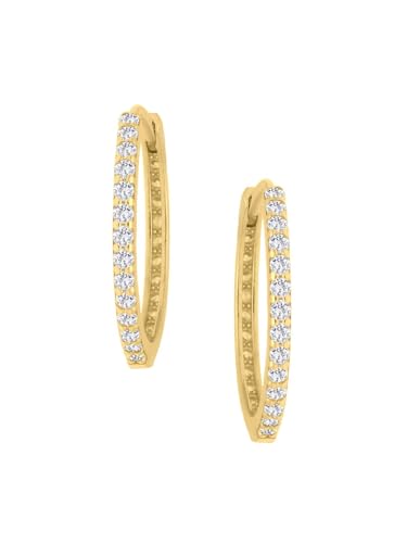 My Gold Damen Ohrringe Gold 333 Mit Zirkonia Creolen Echtes Gelbgold 8 Karat 18mm Damenohrringe Cordula