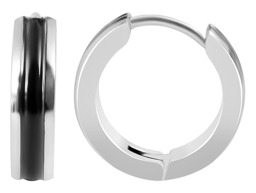 Akzent Wasserfeste Edelstahl Ohrringe Creolen in Bicolor für Damen 100% Wasserfest Hautverträglich