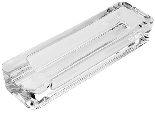 GERMANUS Zigarrenascher aus Glas mit einer Ablage I