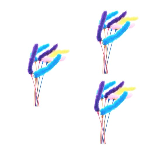 YARNOW 18stücke Teiliges Interaktive Katzenspielzeuge Teaser Sticks Bunten Farben Für Fördert Spiel Beziehung