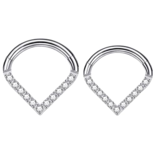  für Piercing Tropfenform Nasen Würfel Zirkonia gepflasterte Herz EIN Metall Kein Edelstein