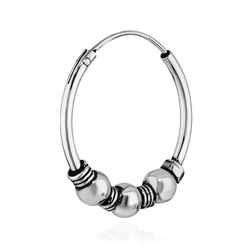 NKlaus Einzel 925 STERLING SILBER Keltische Celtic Gothic Creole massiv 20mm 7268