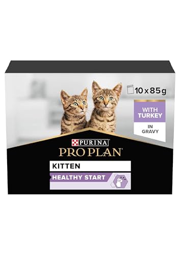 Purina Petcare Proplan Cat NutriSavourJunior Nassfutter für Katzen Truthahn 10 Frischebeutel 85 g