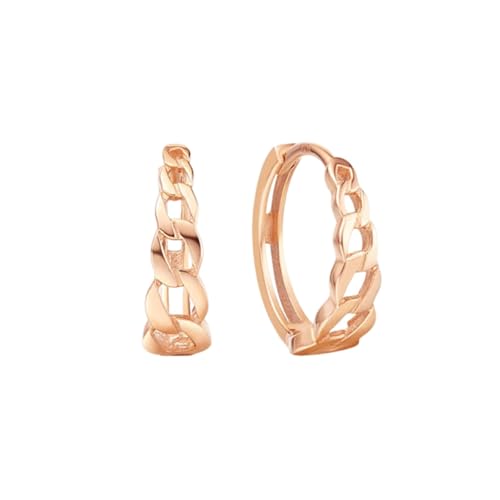 KnSam Rotgold 18K Creole Hoop Echt Gold Schmuck Ohrstecker Kette Ohrstecker Damen Vintage Au750 Rosegold