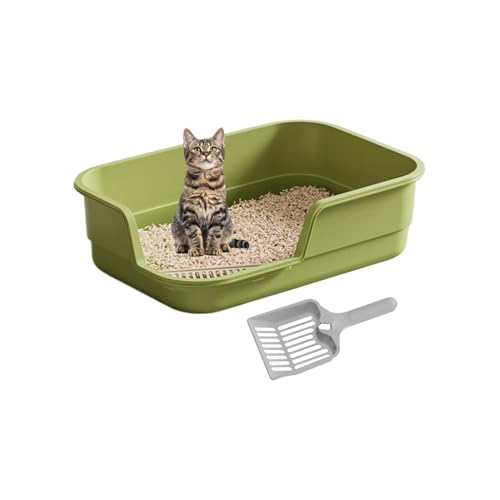 49 cm Halbgeschlossene Große Katzentoilette Tiefe Toilette Für Erwachsene Katzen Katzentoiletten Mit Spritzschutz Strapazierfähige Für Mehrere Katzen Geeignete Katzentoilettens Zur Reinigung