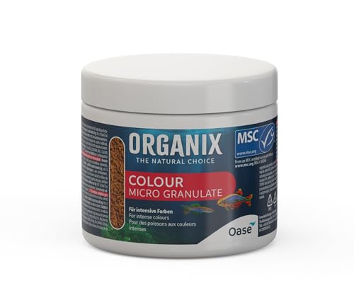 OASE ORGANIX Micro Colour Granulate 175 ml rot - Fischfutter in Granulatform Aquarienfutter für kleinere Fischarten Stärkung der Farbenpracht