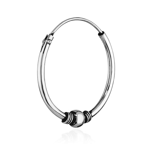 NKlaus Einzel 925 STERLING SILBER Keltische Celtic Gothic Creole 19mm 7257