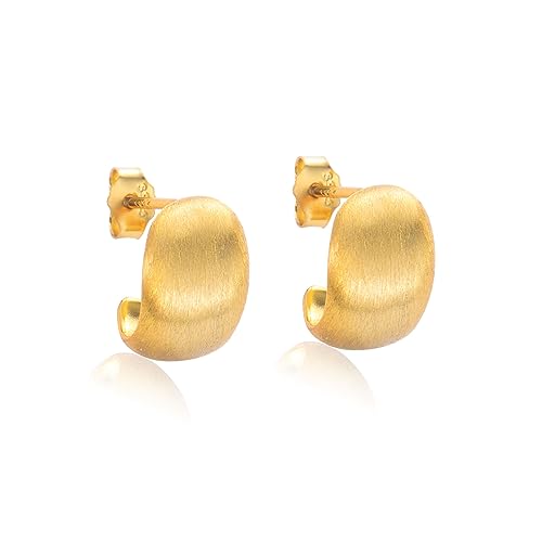 Ohrstecker Gold Herren Damen Ohrringe Breite Tropfen Ohrringe Creolen Gold für Herren Damen Mädchen
