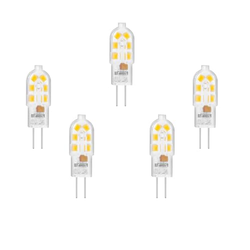 Zyrvolux G4 LED Birnen 20W Äquivalent 360 Flackerfrei 12V AC DC Bi-Pin Sockel MR11 GU4 GZ4 - Warmweiß 3000K 5er-Set für Unterschrank-Pucklichter Kronleuchter Wohn- Gewerbeleuchten