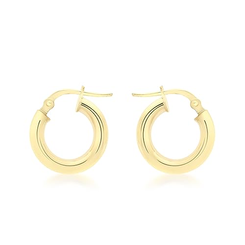 CARISSIMA Damen-Creolen 9 Karat 375 Gelbgold Polished 10mm 1.52.5689