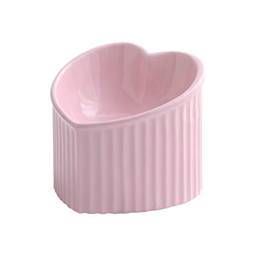 Futternapf Katze Napf Katzennapf Erhöht - Näpfe Katze Keramik - Anti Erbrechen Fressnapf Katze Hoch mit Neigung Design - Katzenfutternapf - Katzennäpfe - Katzenschüssel - Katzen Futterschale - 180 ml