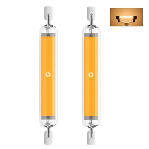 Aseoacc Lampen R7S LED 118 mm Dimmbar 20 W Warmweiß 2700 K 2000 LM 220 240 V AC Entspricht J118 150 W Halogenlampe 360 Abstrahlwinkel Geeignet für Innen- und Außenbereich 2er-Pack