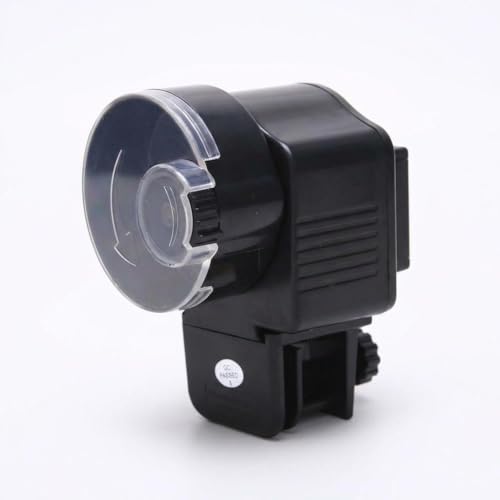 Garvee Automatischer Fischfutterautomat für Aquarium Einstellbare Timer doppelte Fütterungsmodi Batteriebetrieben benutzerfreundlich Feuchtigkeitsgeschütztes Design Ideal für alle Aquarien