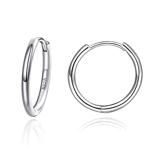 Mini Creolen Silber Damen klein 925 12MM echte silbercreolen hoops ohrringe Männer