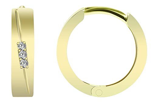 Akzent Mia Damen-Ohrringe Creolen 333er 8 ct Gold Zirkonia 5500102