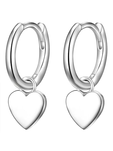 Glanzstücke München Damen Creolen 925 - Sterling Silber rhodiniert Herz Silberohrcreolen