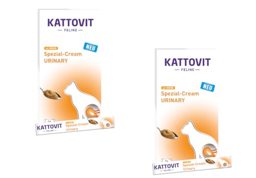 Kattovit Feline Urinary Spezial-Cream - Ergänzungsfuttermittel für Katzen mit Huhn - Doppelpack - 2 x 6 x 15 g