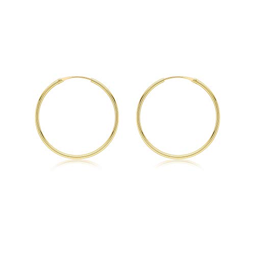 Carissima Gold Damen-Ohrringe Creole klein schlicht Gelbgold 9kt 25mm