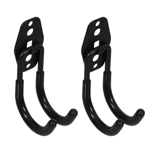 DOITOOL 2 Stück Robuste Metall Schlauchhalter Wandhalterung für Gartenschläuche und Werkzeuge Einfache Montage Vielseitig Einsetzbar Starker Halt für Außenbereich und Lagerraum