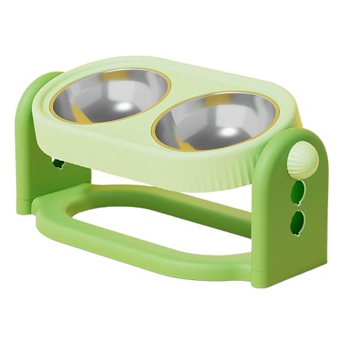Erhöhte Hundenäpfe 3-stufig verstellbarer geneigter Futternapf erhöhter Hundewassernapf Katzenfutterschale für Kätzchen Welpen Haustier Innenhaus Wohnung Wohnzimmer Hof im Freien