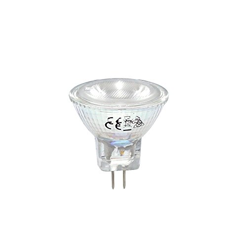 NCC-Licht 1 x LED Leuchtmittel Glas Reflektor MR11 2W 20W GU4 12V 150lm warmweiß 3000K flood 30 1 Stück