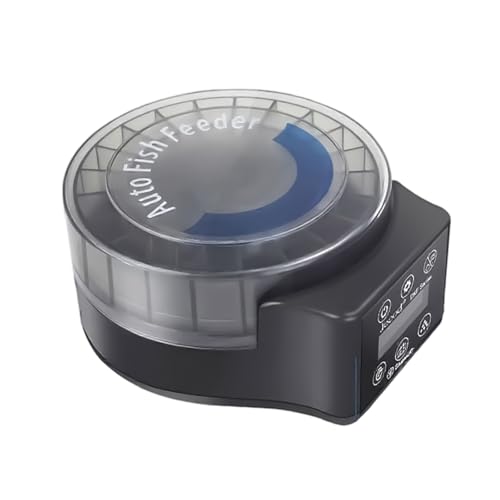 Kfwfuaee Fischfutterautomat automatischer Spender Timing Fisch für Aquarium für Reisen tragbarer Fischfutterspender