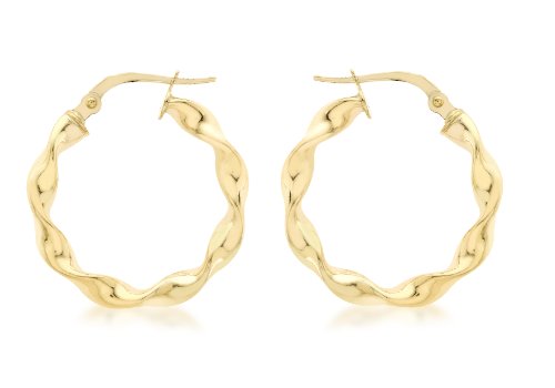 Carissima Gold Damen-Ohrringe 9 karat gelb Gold Small Twist Round Creole - 1.52.8089